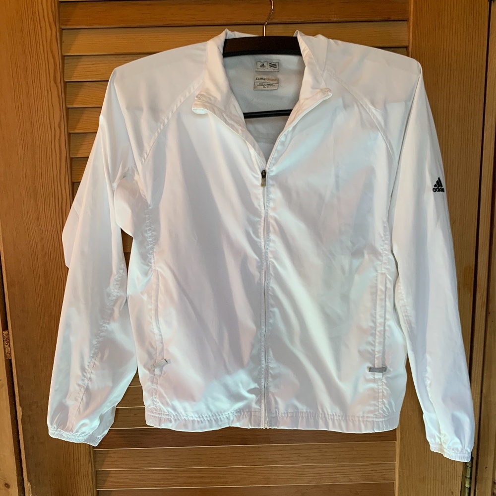 White Adidas Windbreaker